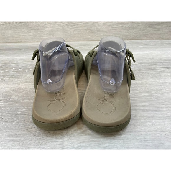 Chaco Chillos CF000089 Men's 12 Green Fabric‎ Upper Footbed Slip-On Slide Sandal - Picture 5 of 11